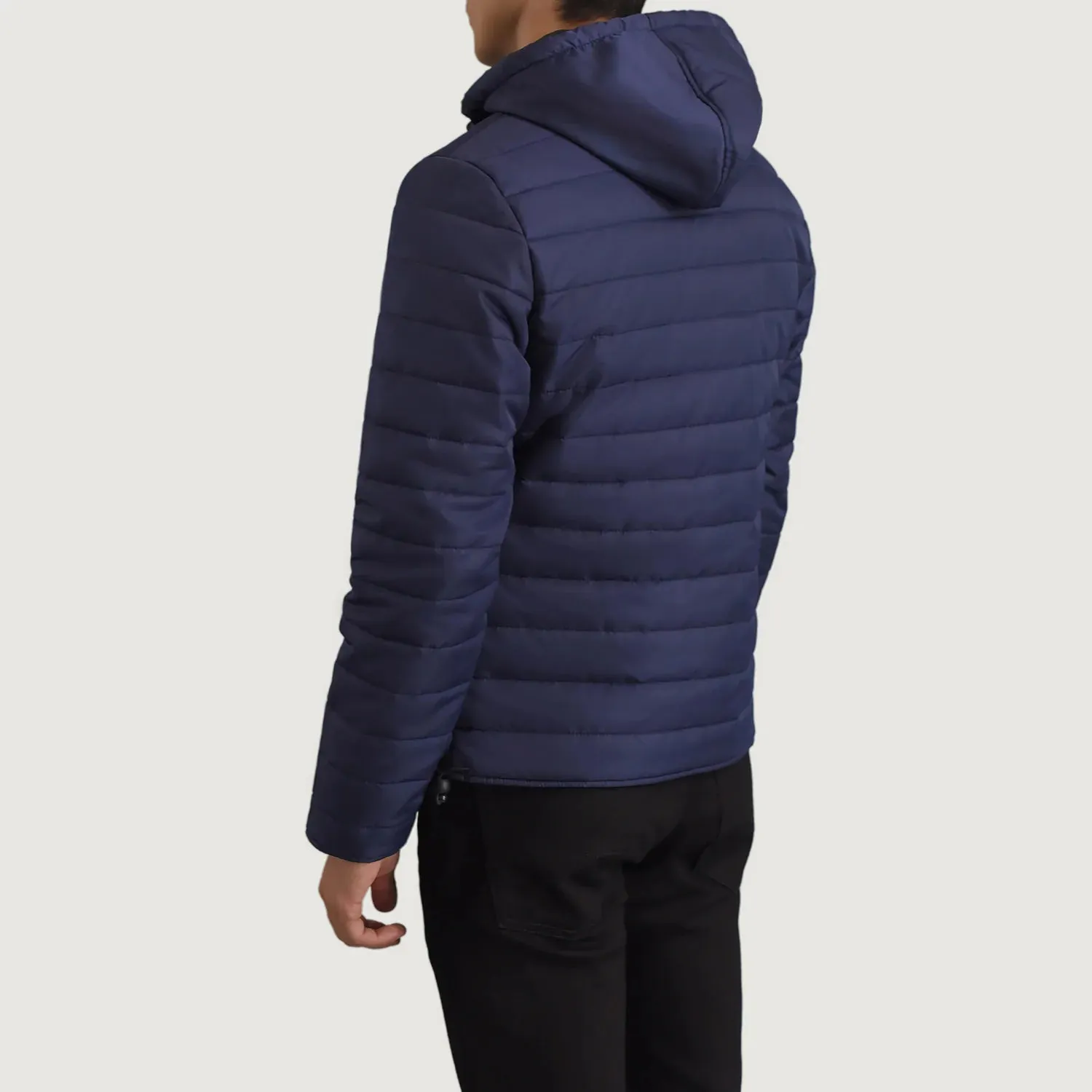 Tyler Blue Hooded Puffer Jacket