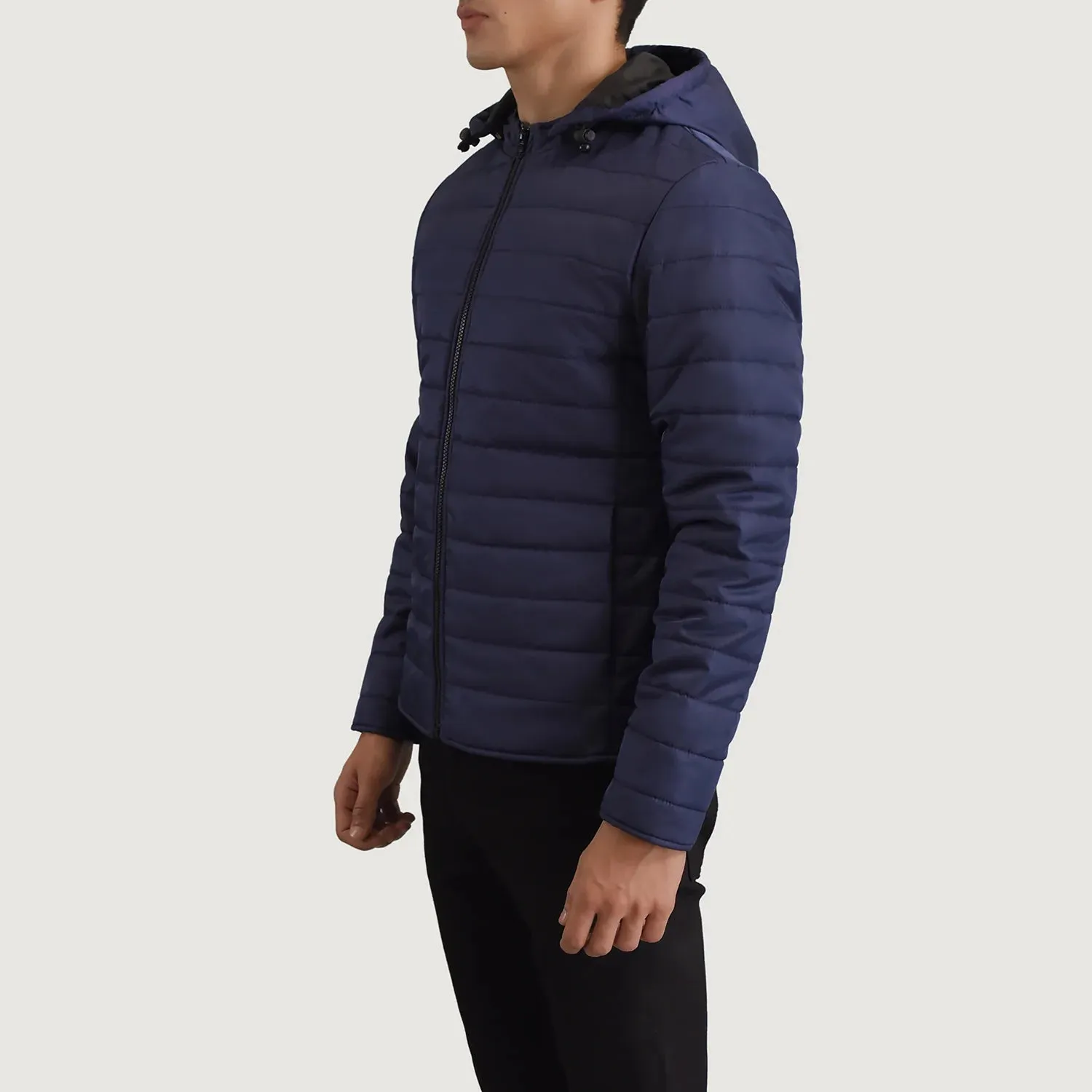 Tyler Blue Hooded Puffer Jacket