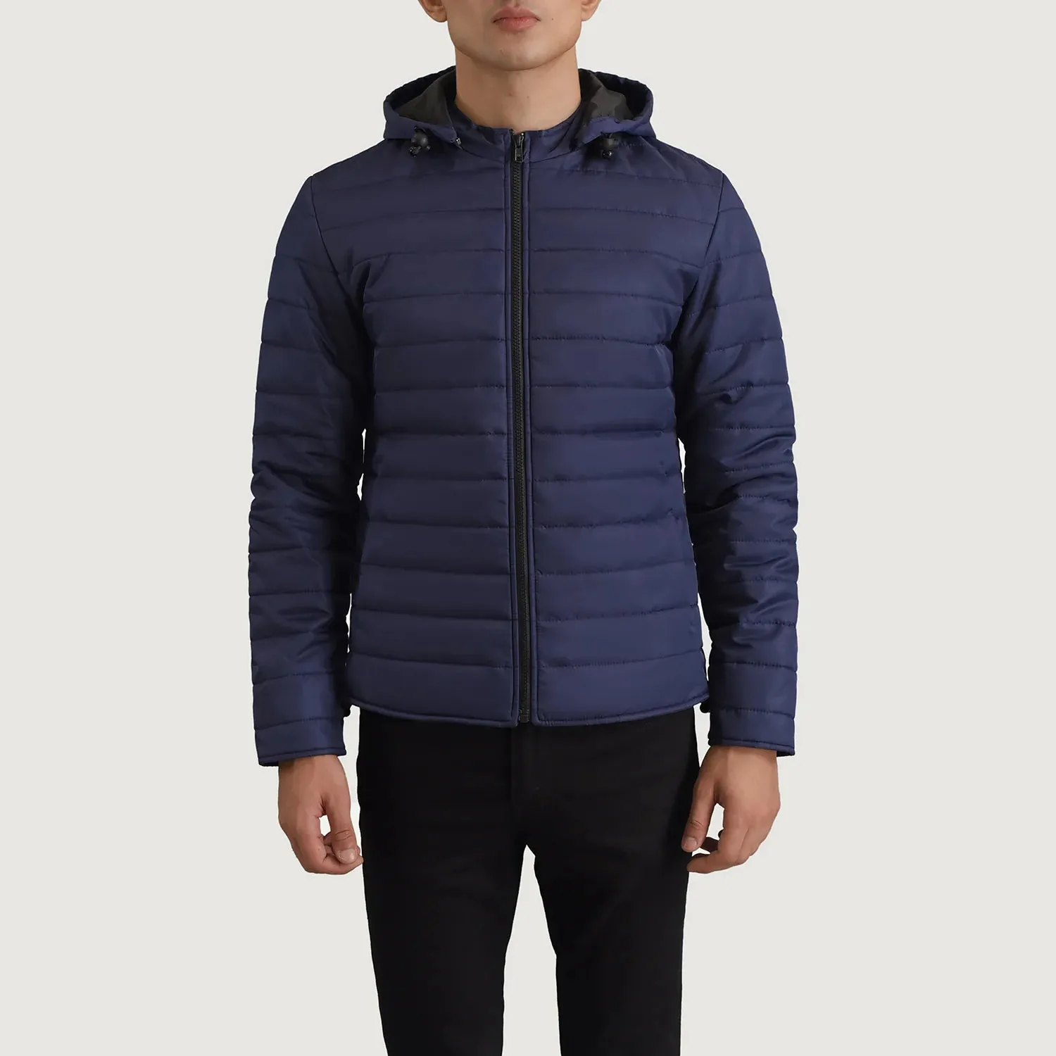 Tyler Blue Hooded Puffer Jacket