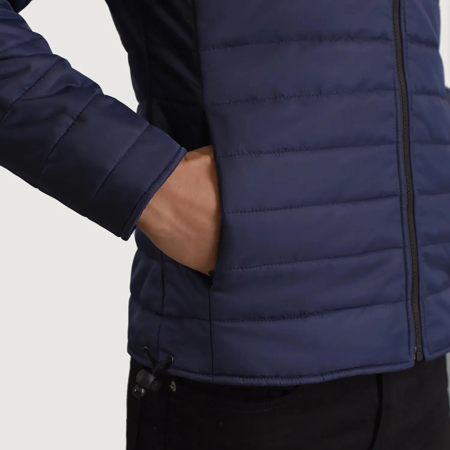 Tyler Blue Hooded Puffer Jacket