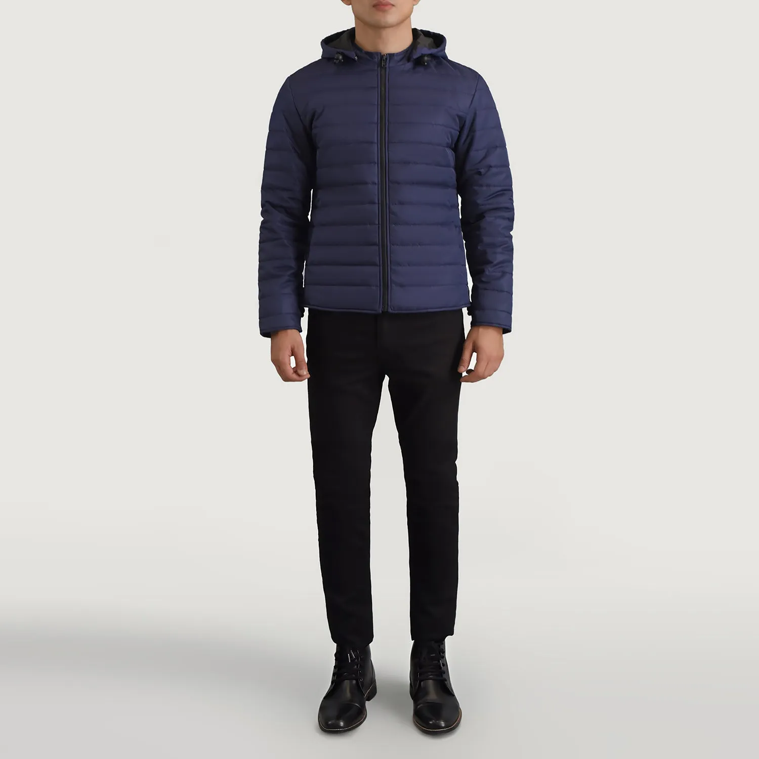 Tyler Blue Hooded Puffer Jacket