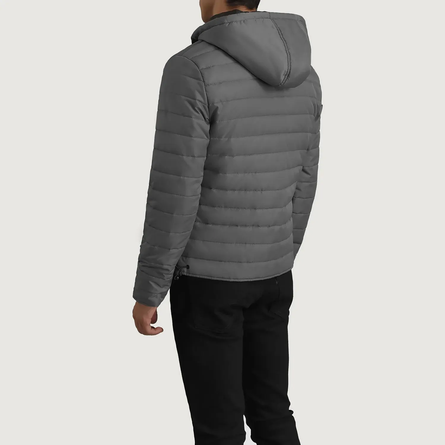 Tyler Grey Hooded Puffer Jacket