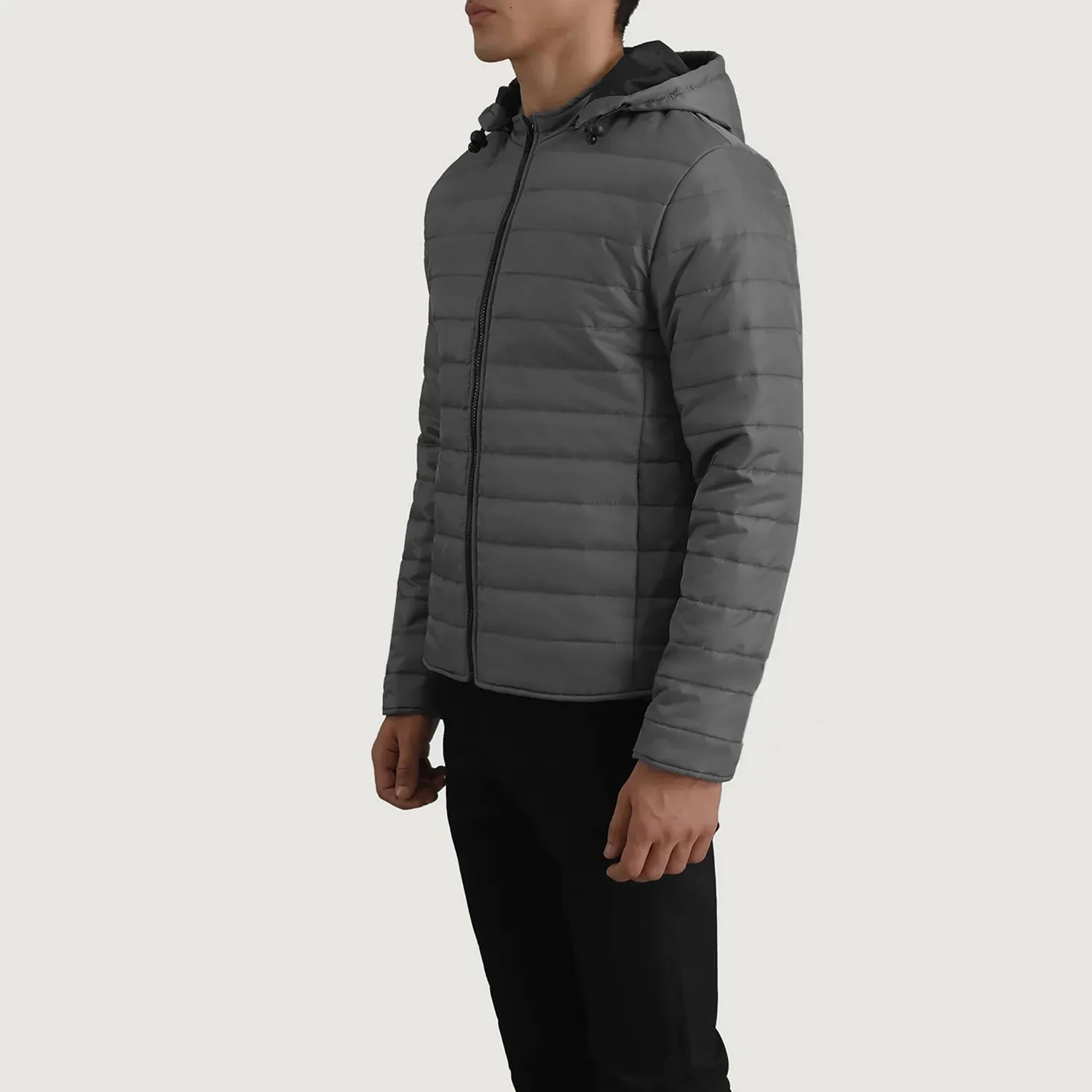 Tyler Grey Hooded Puffer Jacket