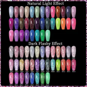 UR SUGAR 32pcs/34pcs Reflective Fluorescent Gel Nail Polish Set