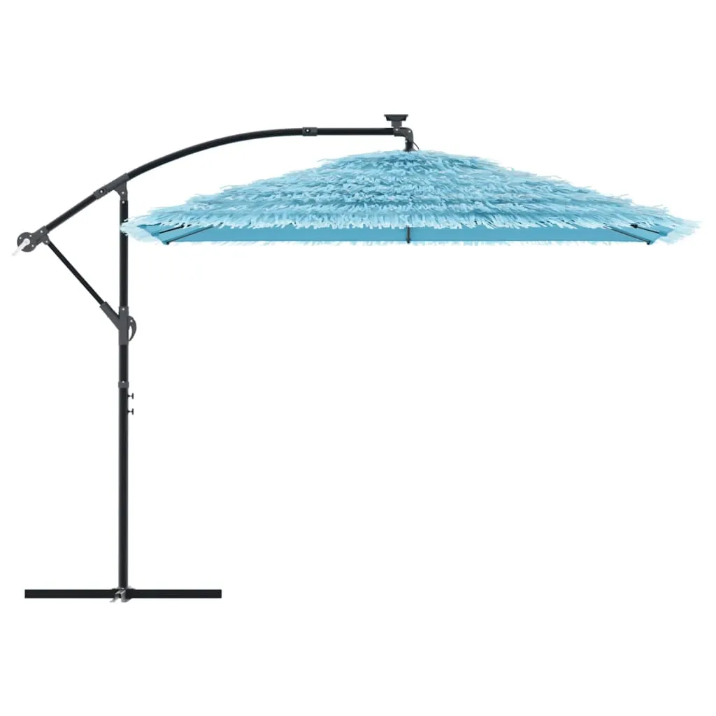 vidaXL Garden Parasol with Steel Pole Blue 290x290x238 cm