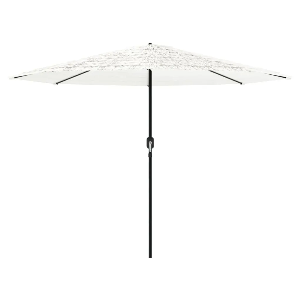 vidaXL Garden Parasol with Steel Pole White 388x388x248 cm