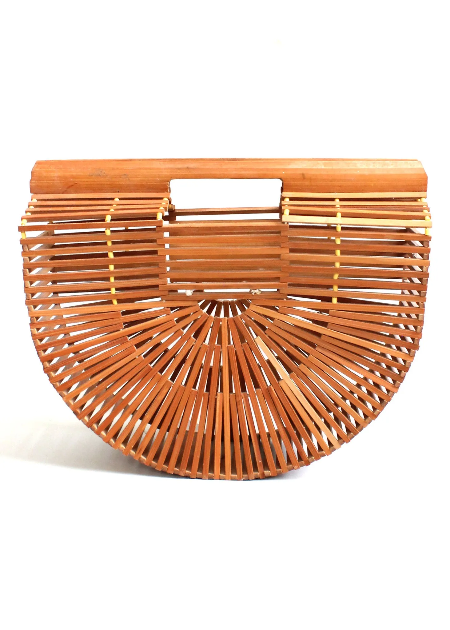 Vintage 1950s Bamboo Birdcage Beach Purse