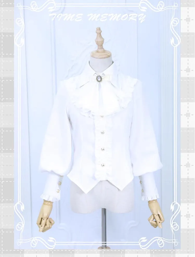 Vintage Academia Bow Tie Lolita Top blouse