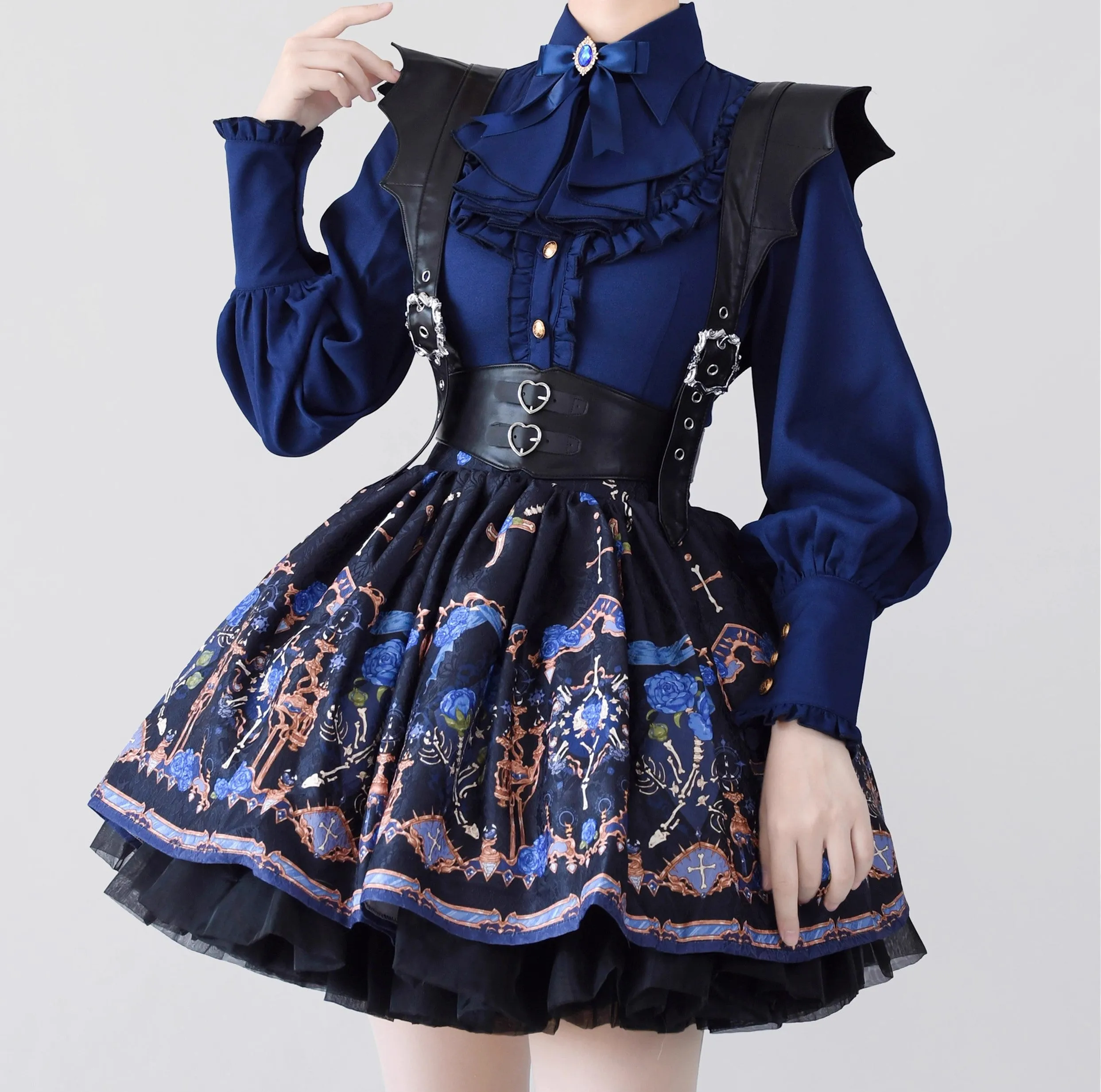 Vintage Academia Bow Tie Lolita Top blouse