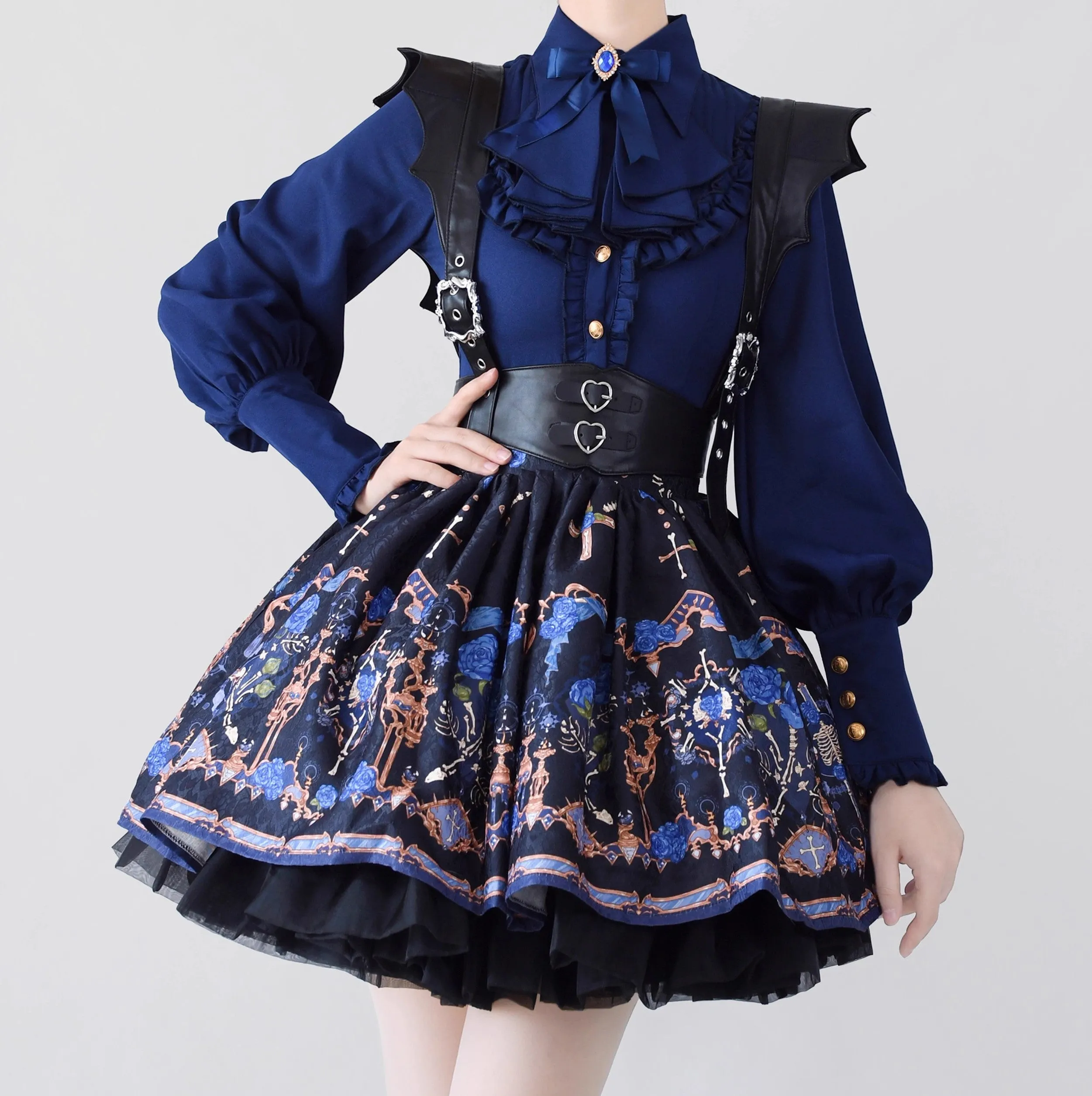 Vintage Academia Bow Tie Lolita Top blouse