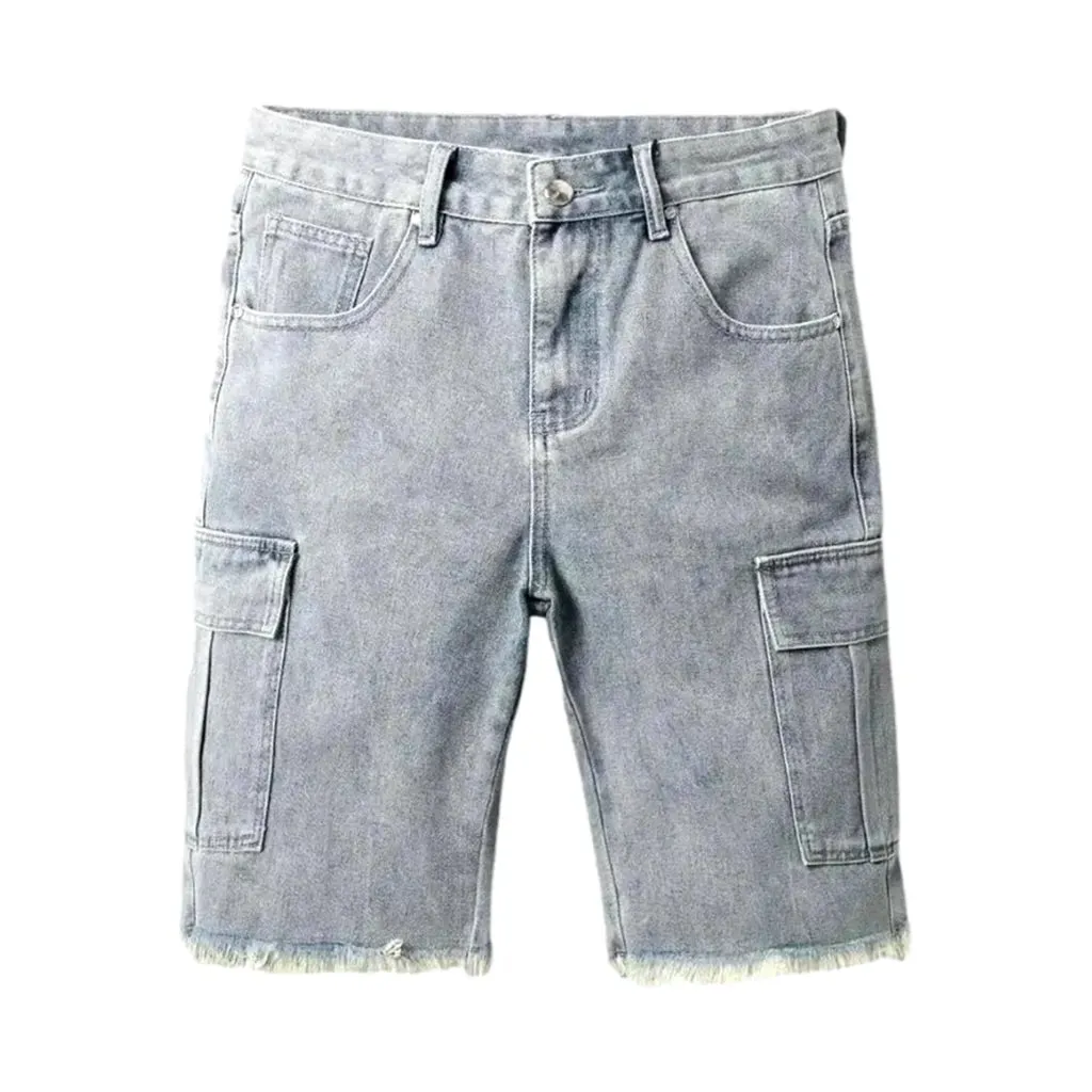 Vintage light wash men's denim shorts