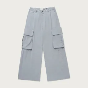 Wide Leg Cargo Pant - Stone