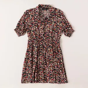 Wild Floral Shirt Dress