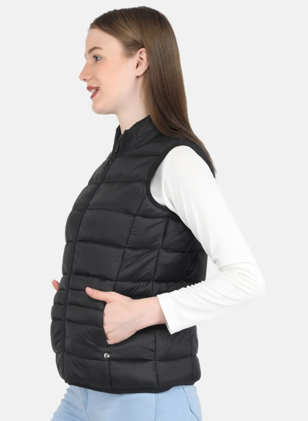 Women Black Puffer Jacket