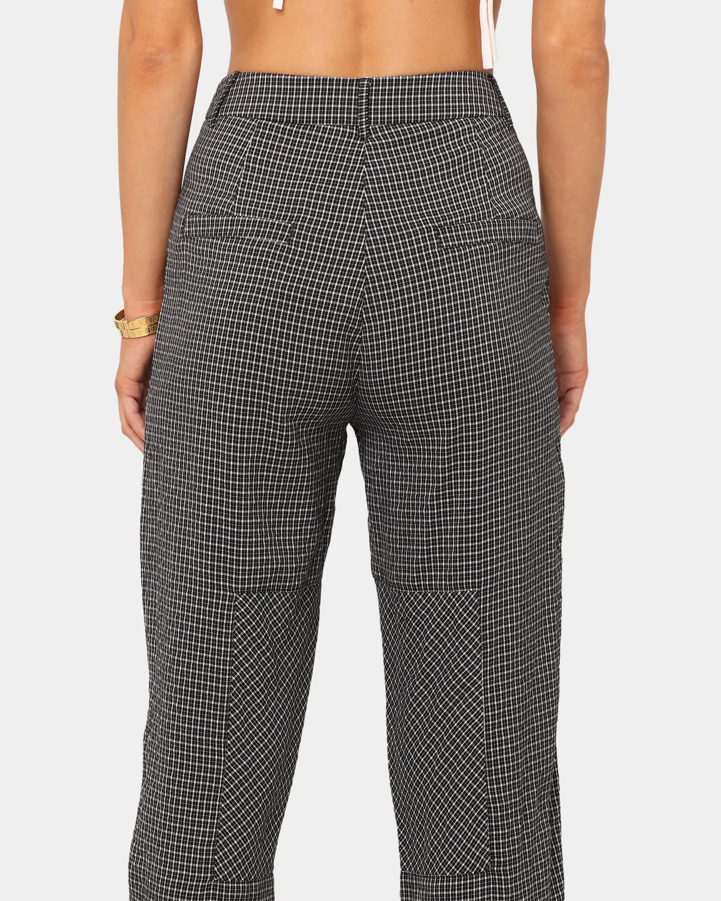 XXIII Women's Vera Plaid Cargo Pants Navy