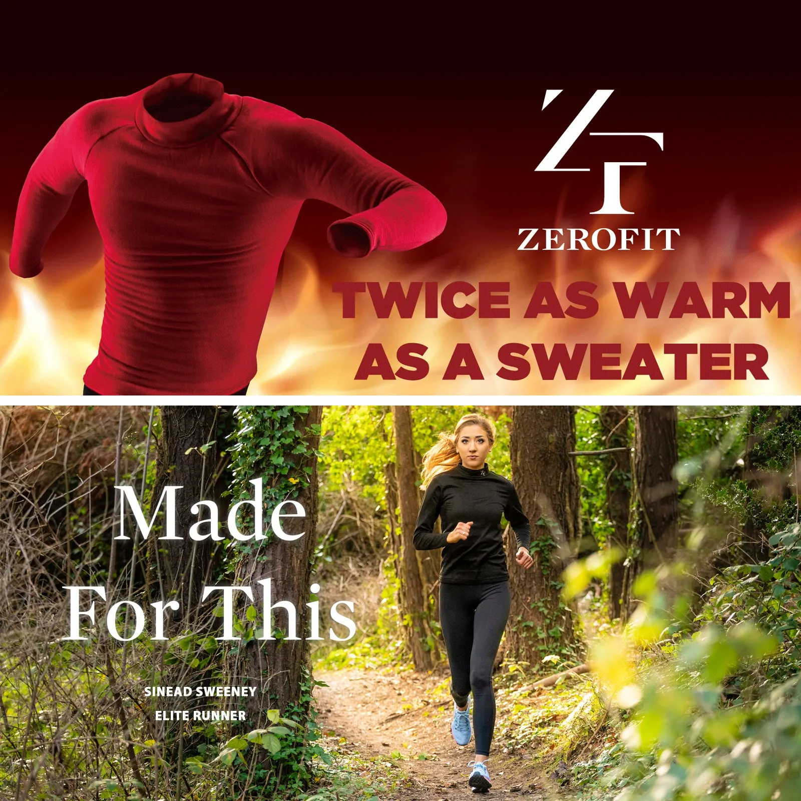 Zerofit Unisex Heatrub ULTIMATE Long Sleeve Base Layer Top