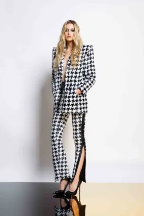 ZHIVAGO Sequin Houndstooth Statement Blazer